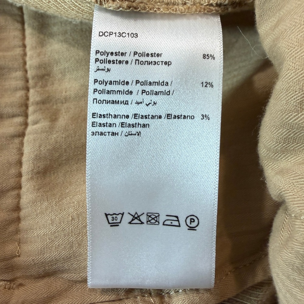Gerard Darel Corduroy Trousers Wide Leg Tan Button Waist Size 42 (US 10) - Picture 9 of 10